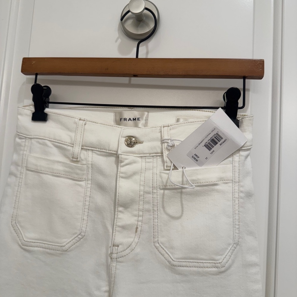 FRAME Le Slim Palazzo High Rise
Wide Leg Wide Leg White Women's Jeans Sz 25 $288 - Picture 11 of 16